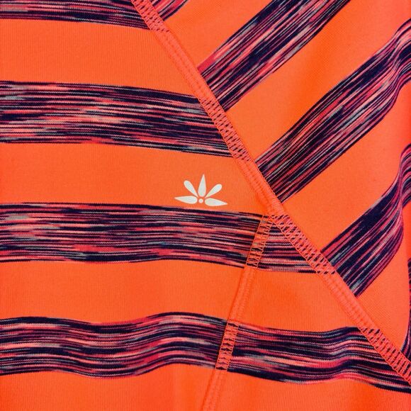 Lukka Women's Striped Zip Up Hoodie Size Medium Athletic Slim Fit Orange &Purple - Picture 6 of 11